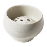 Ikebana Vase / White Crackle