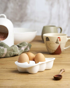 Egg Crate 6 Cup At Home / White