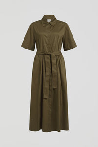 Stuud Long Shirt Dress / Olive