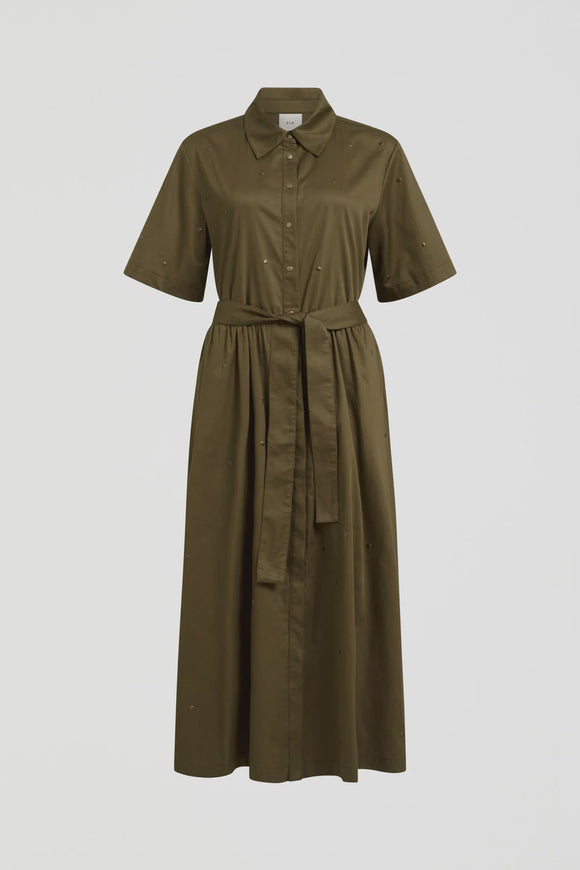 Stuud Long Shirt Dress / Olive