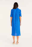 Pure Linen Shirt Dress / Cobalt