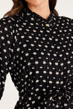 Gemma Midi Dress / Black Spot