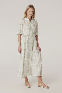 Avondale Linen Dress / Palm Print
