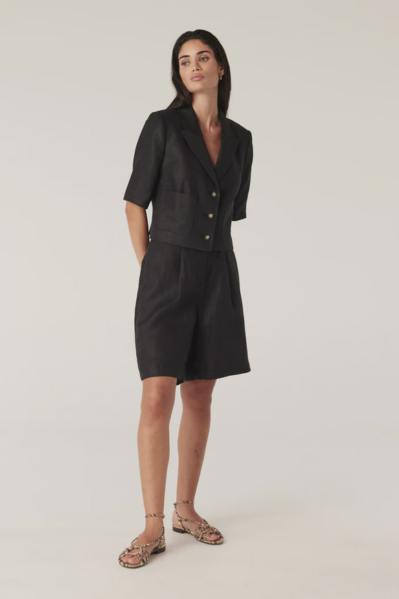 Elm Linen Short / Black