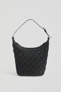 Lumme Smocked Shoulder Bag / Black