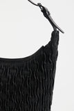 Lumme Smocked Shoulder Bag / Black