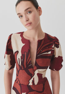 Maddox Linen Top / Print