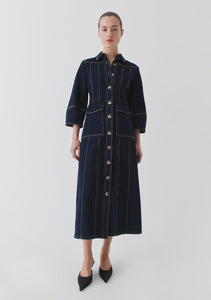 Oscar Denim Dress Dark Blue