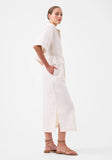 Avaline Linen Shirt Dress / Ecru