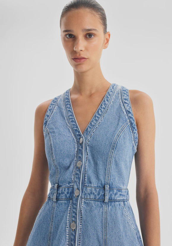 Hendrix Denim Dress / Light Blue