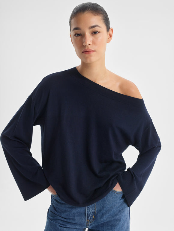 Rhyan Knit Pullover / Navy
