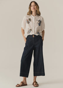 Carsen Crop Pant / Dark Wash