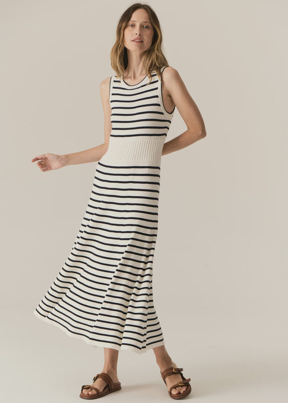Luca Dress / White & Ink