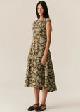 Hugo Dress / Khaki Embroidery