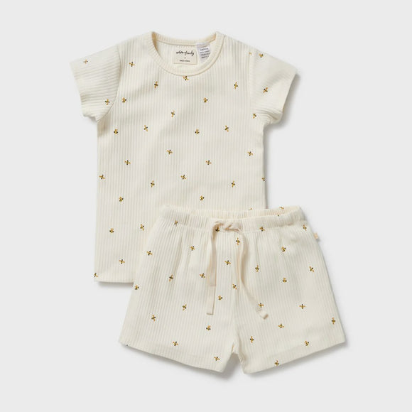 Short Sleeved Pyjamas / Bee Mine