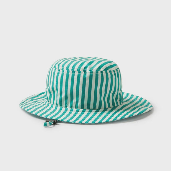 Stripe Sun Hat / Green Bean Stripe