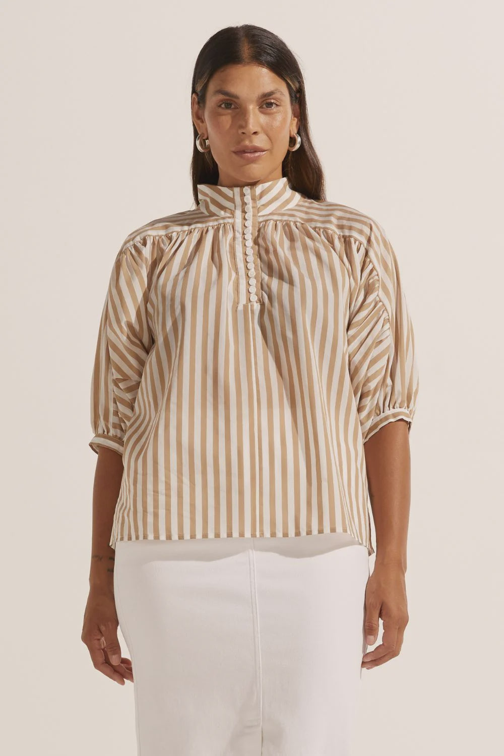 Adage Top in Flax Stripe Adage Top in Flax Stripe