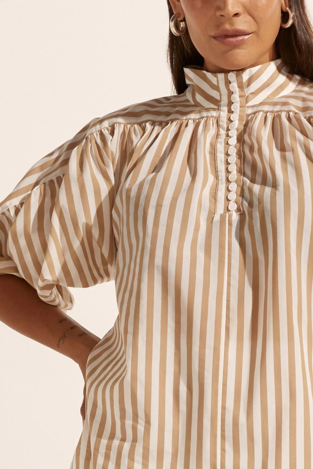 Adage Top in Flax Stripe Adage Top in Flax Stripe
