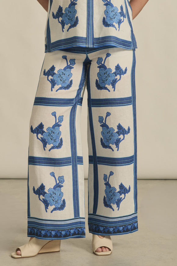 Gesture Pant / Azure Collage