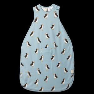 Cotton Merino Sleeping Bag / Puffin Print