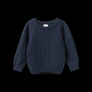 Billy Jumper / Navy Basket Knit