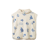 Cotton Poncho Towel / Atlantic Print