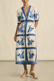 Portrait Dress / Azure Collage