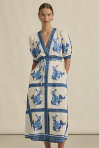 Portrait Dress / Azure Collage