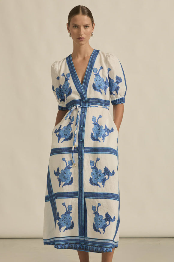 Portrait Dress / Azure Collage