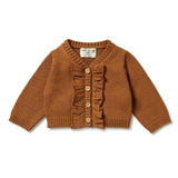 Knitted Ruffle Cardigan / Spice